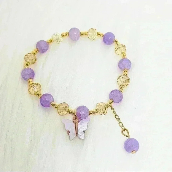 Lavender Butterfly Bracelet - Picture 4 of 7